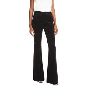 AG | Janis Velveteen Hi Rise Flare Super Black 29R